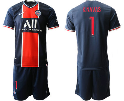 2020-21 Paris Saint-Germain 1 K.NAVAS Home Soccer Jerseys 2020-21 Paris Saint-Germain 1 K.NAVAS Home Soccer Jerseys