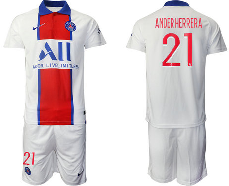 2020-21 Paris Saint-Germain 21 ANDER HERRERA Away Soccer Jersey 2020-21 Paris Saint-Germain 21 ANDER HERRERA Away Soccer Jersey