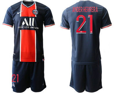 2020-21 Paris Saint-Germain 21 ANDERHERRERA Home Soccer Jerseys 2020-21 Paris Saint-Germain 21 ANDERHERRERA Home Soccer Jerseys