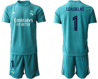 2020-21 Real Madrid 1 I.CASILLAS Blue Goalkeeper Soccer Jersey