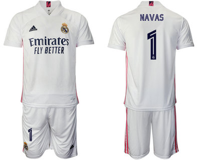 2020-21 Real Madrid 1 NAVAS Home Soccer Jersey