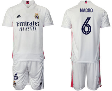 2020-21 Real Madrid 6 NACHO Home Soccer Jersey 2020-21 Real Madrid 6 NACHO Home Soccer Jersey