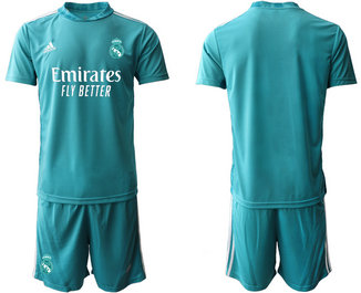 2020-21 Real Madrid Blue Goalkeeper Soccer Jersey