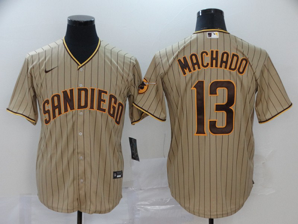 Padres 13 Manny Machado Brown Nike 2020 Cool Base Jersey