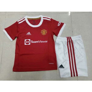 2021-22 Premier League Manchester United 2021-22 Home Kit For Kids