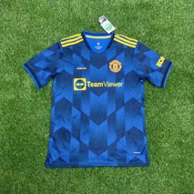 2021-22 Premier League Manchester United Blue Soccer Third Men Jersey