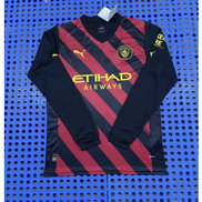 2022-23 Manchester City Long Sleeves Away Soccer Men Jersey
