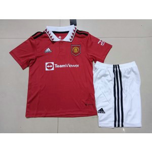 2022-23 Manchester United Home Kids Kits
