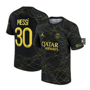2022-23 Paris Saint-Germain 10 Messi Jordan Fourth Soccer Men Jersey