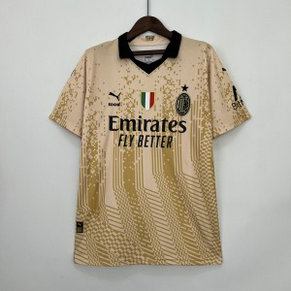 2023_24 AC Milan Yellow Soccer Men Jersey