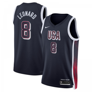 2024 Team USA 8 Leonard Blue Jersey