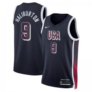 2024 Team USA 9 Haliburton Blue Jersey