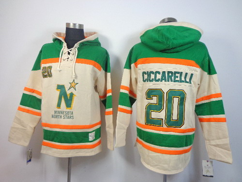 Old Time Hockey Dallas Stars #20 Dino Ciccarelli Cream Hoodie Old Time Hockey Dallas Stars #20 Dino Ciccarelli Cream Hoodie