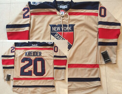 New York Rangers #20 Chris Kreider 2012 Winter Classic Cream Jersey New York Rangers #20 Chris Kreider 2012 Winter Classic Cream Jersey