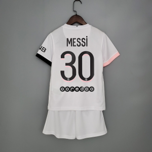 21_22 MESSI 30 Paris PSG Away KIDS Kits