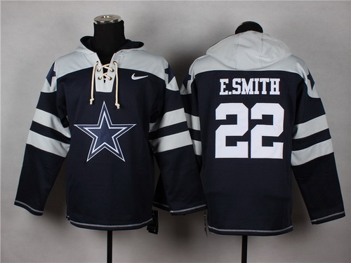 Nike Dallas Cowboys #22 Emmitt Smith 2014 Blue Hoodie Nike Dallas Cowboys #22 Emmitt Smith 2014 Blue Hoodie
