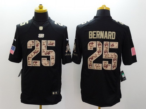 Nike Cincinnati Bengals #25 Giovani Bernard Salute to Service Black Limited Jersey Nike Cincinnati Bengals #25 Giovani Bernard Salute to Service Black Limited Jersey