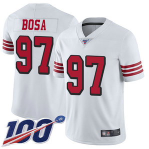 49ers #97 Nick Bosa White Rush Men's Stitched Football Limited 49ers #97 Nick Bosa White Rush Men's Stitched Football Limited
