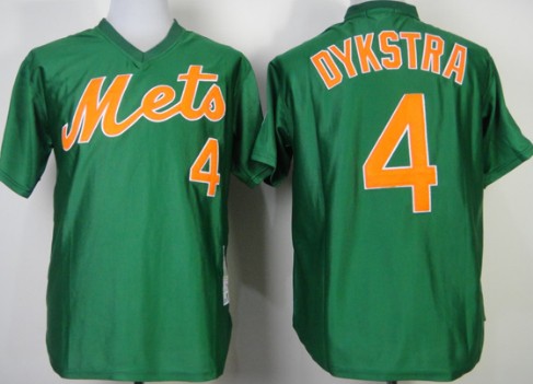 New York Mets #4 Lenny Dykstra 1985 Green Throwback Jersey New York Mets #4 Lenny Dykstra 1985 Green Throwback Jersey