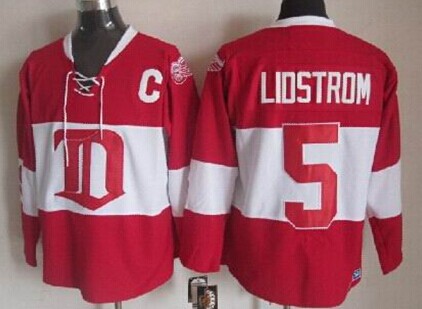 Detroit Red Wings #5 Nicklas Lidstrom Red Winter Classic Throwback CCM Jersey Detroit Red Wings #5 Nicklas Lidstrom Red Winter Classic Throwback CCM Jersey