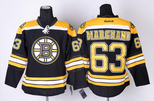 Boston Bruins #63 Brad Marchand Black Jersey Boston Bruins #63 Brad Marchand Black Jersey