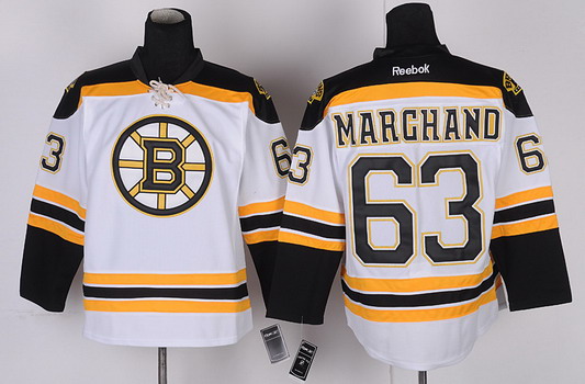 Boston Bruins #63 Brad Marchand White Jersey Boston Bruins #63 Brad Marchand White Jersey