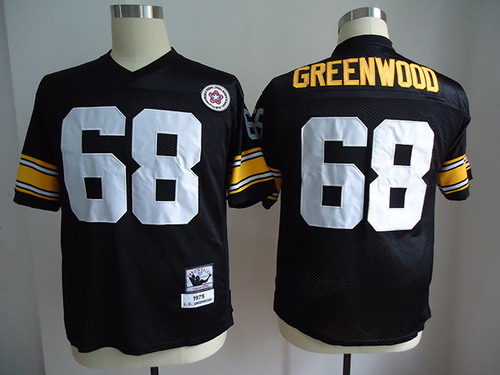 Pittsburgh Steelers #68 L.C. Greenwood Black Throwback Jersey