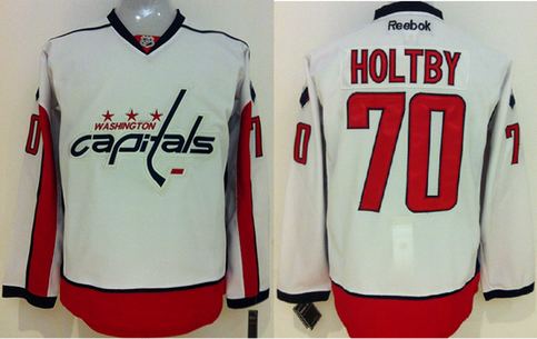Washington Capitals #70 Braden Holtby White Jersey Washington Capitals #70 Braden Holtby White Jersey