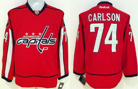 Washington Capitals #74 John Carlson Red Jersey