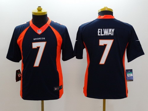 Nike Denver Broncos #7 John Elway 2013 Blue Limited Kids Jersey Nike Denver Broncos #7 John Elway 2013 Blue Limited Kids Jersey