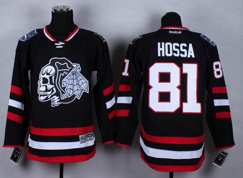 Chicago Blackhawks #81 Marian Hossa 2014 Stadium Series Black With Black Skulls Jersey Chicago Blackhawks #81 Marian Hossa 2014 Stadium Series Black With Black Skulls Jersey
