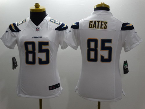 Nike San Diego Chargers #85 Antonio Gates 2013 White Limited Womens Jersey Nike San Diego Chargers #85 Antonio Gates 2013 White Limited Womens Jersey