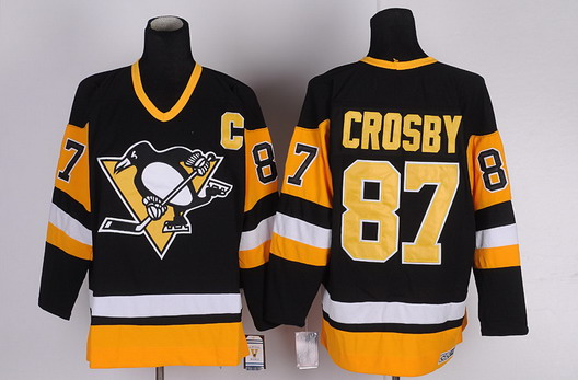 Pittsburgh Penguins #87 Sidney Crosby Black Throwback CCM Jersey Pittsburgh Penguins #87 Sidney Crosby Black Throwback CCM Jersey