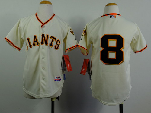 San Francisco Giants #8 Hunter Pence Cream Kids Jersey San Francisco Giants #8 Hunter Pence Cream Kids Jersey