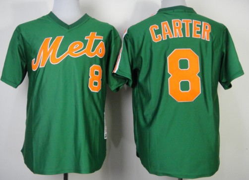 New York Mets #8 Gary Carter 1985 Green Throwback Jersey New York Mets #8 Gary Carter 1985 Green Throwback Jersey