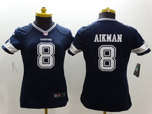 Nike Dallas Cowboys #8 Troy Aikman Blue Limited Womens Jersey Nike Dallas Cowboys #8 Troy Aikman Blue Limited Womens Jersey