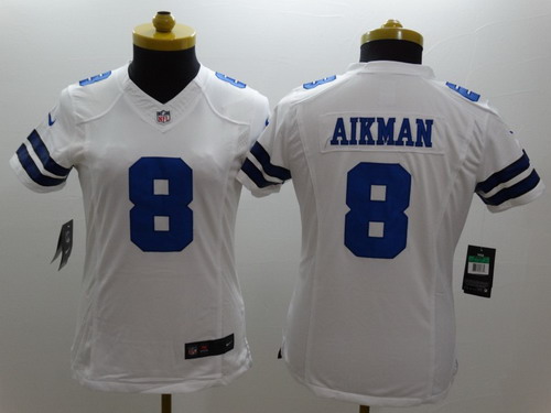 Nike Dallas Cowboys #8 Troy Aikman White Limited Womens Jersey Nike Dallas Cowboys #8 Troy Aikman White Limited Womens Jersey