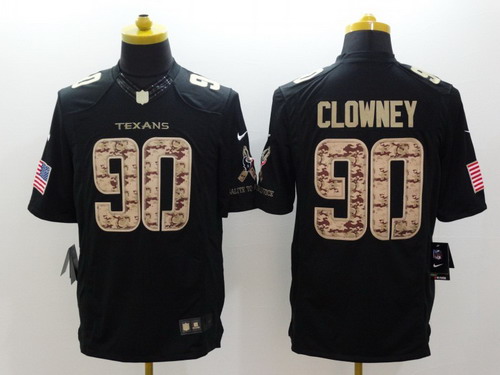 Nike Houston Texans #90 Jadeveon Clowney Salute to Service Black Limited Jersey Nike Houston Texans #90 Jadeveon Clowney Salute to Service Black Limited Jersey