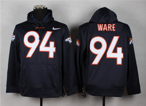 Nike Denver Broncos #94 DeMarcus Ware Navy Blue Hoodie Nike Denver Broncos #94 DeMarcus Ware Navy Blue Hoodie