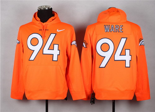 Nike Denver Broncos #94 DeMarcus Ware Orange Hoodie Nike Denver Broncos #94 DeMarcus Ware Orange Hoodie