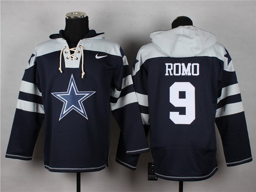 Nike Dallas Cowboys #9 Tony Romo 2014 Blue Hoodie Nike Dallas Cowboys #9 Tony Romo 2014 Blue Hoodie