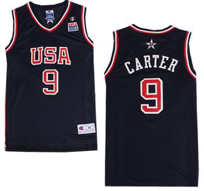 2000 Olympics Team USA #9 Vince Carter Navy Blue Swingman Jersey