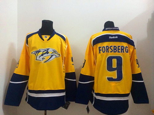 Nashville Predators 9 Filip Forsberg Yellow Jersey Nashville Predators 9 Filip Forsberg Yellow Jersey