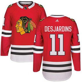Adidas Chicago Blackhawks #11 Andrew Desjardins Stitched Red Home Authentic NHL Jersey