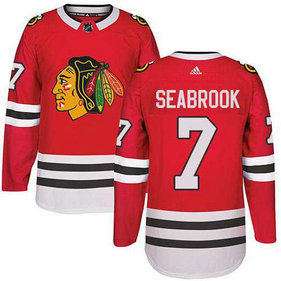 Adidas Chicago Blackhawks #7 Brent Seabrook Stitched Red Home Authentic NHL Jersey