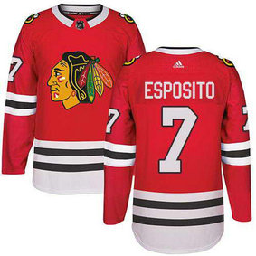 Adidas Chicago Blackhawks #7 Tony Esposito Stitched Red Home Authentic NHL Jersey