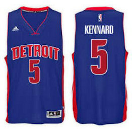 Adidas Detroit Pistons 5 Luke Kennard Blue 2017 NBA Draft Men Jersey