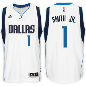 Adidas Mavericks 1 Dennis Smith Jr. Home White 2017 NBA Draft Men Jersey