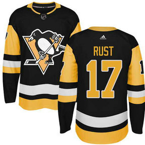 Adidas Pittsburgh Penguins #17 Bryan Rust Stitched Black Alternate Authentic NHL Jersey