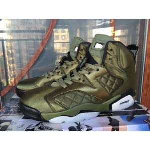 Air Jordan 6 Pinnacle Flight Jacket Army Green Men Shoes